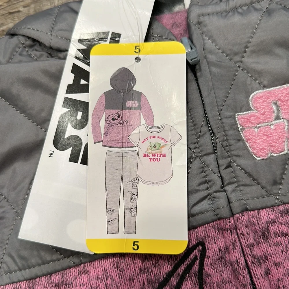 NWT • Star Wars • pink grogu 3 piece set